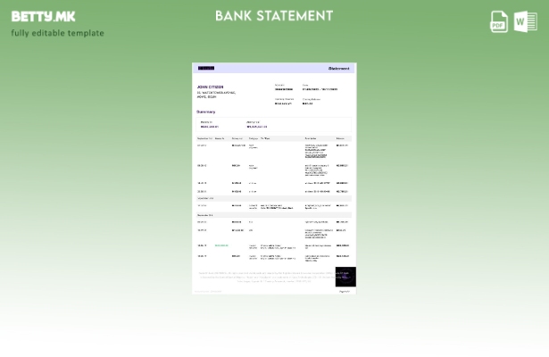 Модерен стил Шаблон за страници со зборови за изјава на Нигерија Кудабанк